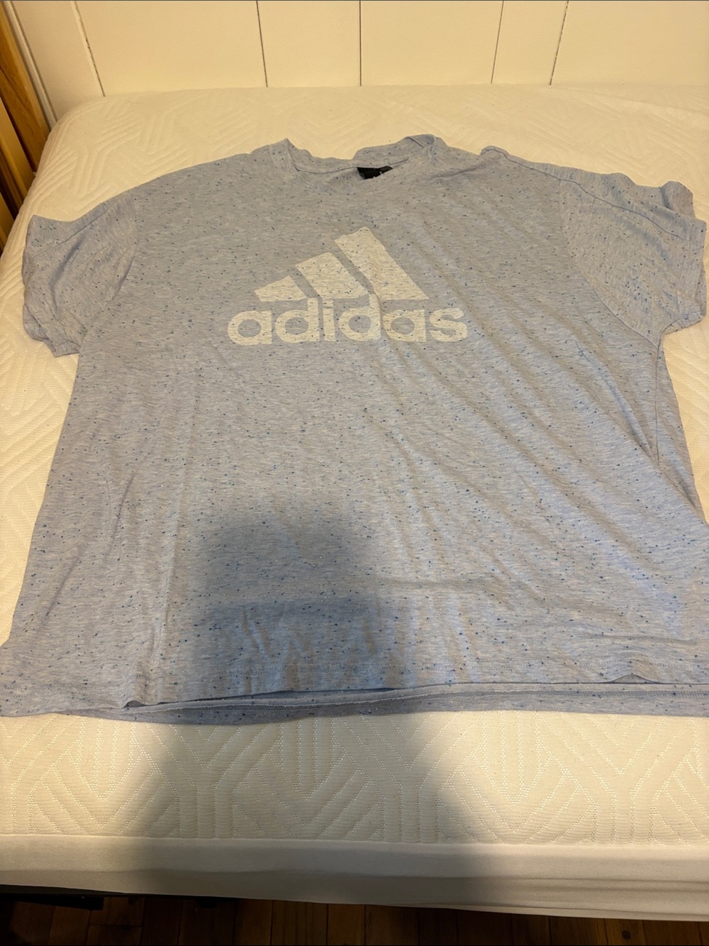 adidas Heather Light Blue Short Sleeve Logo Tee